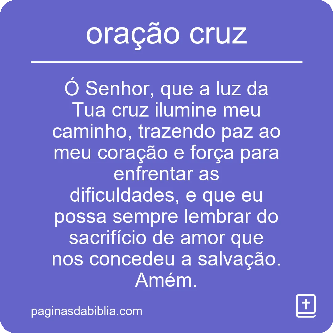 oração cruz