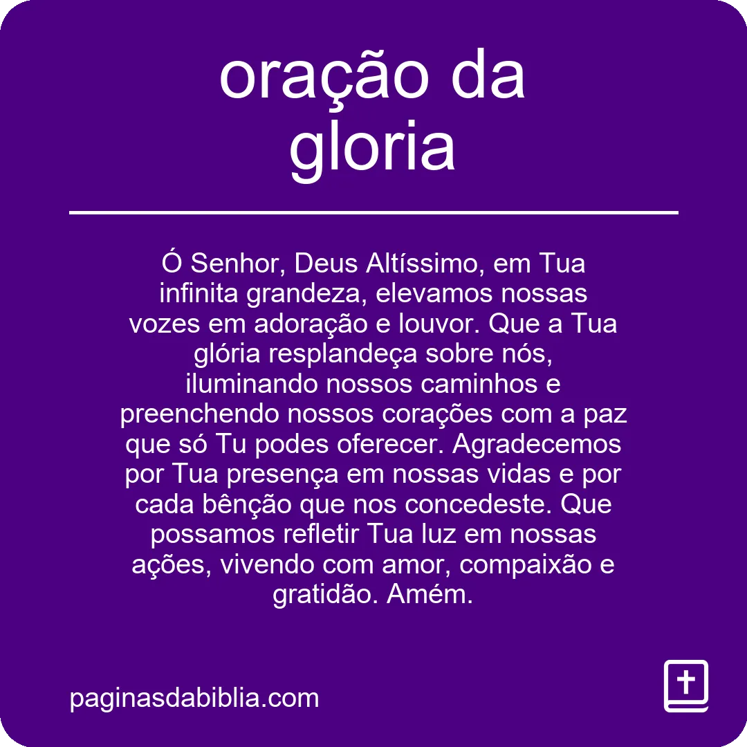 oração da gloria