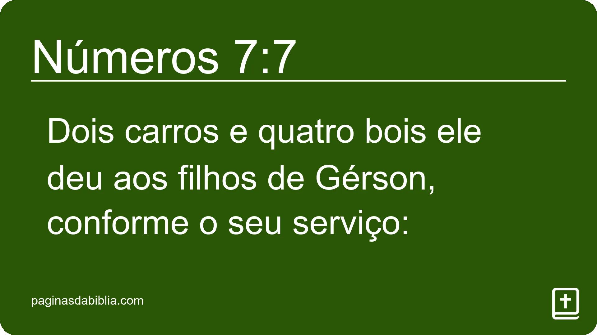 Números 7:7