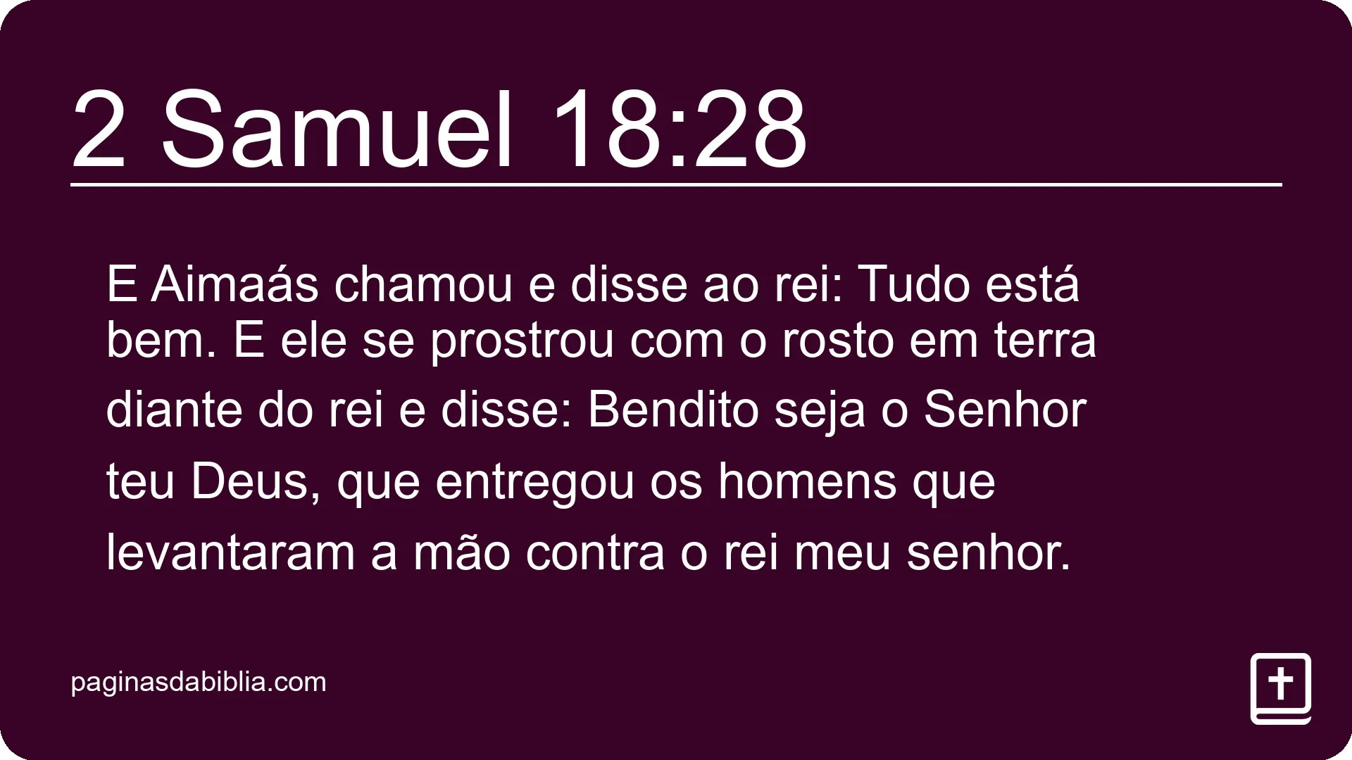 2 Samuel 18:28