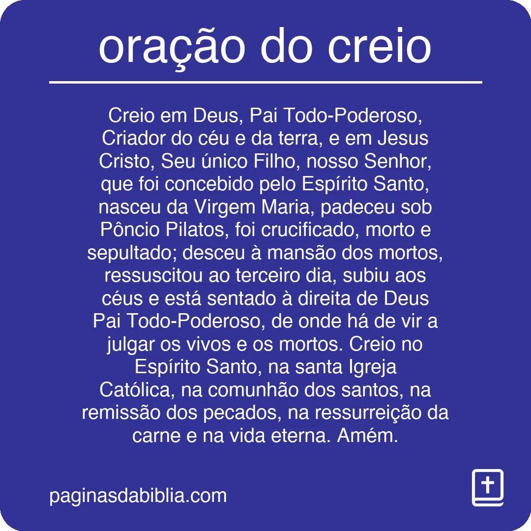 oração do creio