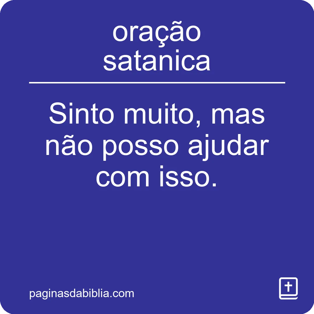 oração satanica