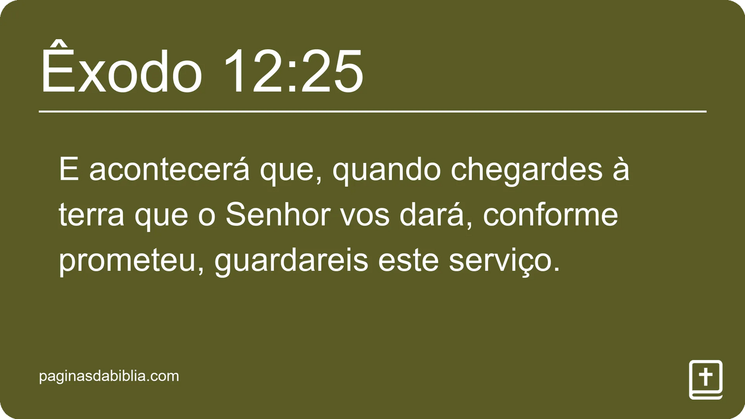 Êxodo 12:25