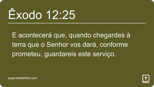 Êxodo 12:25