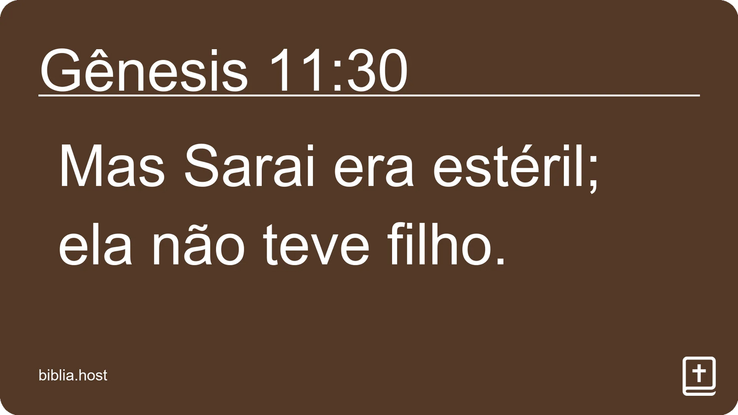 Gênesis 11:30