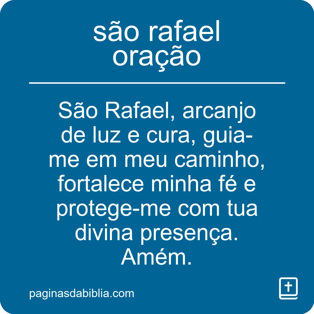 são rafael oração