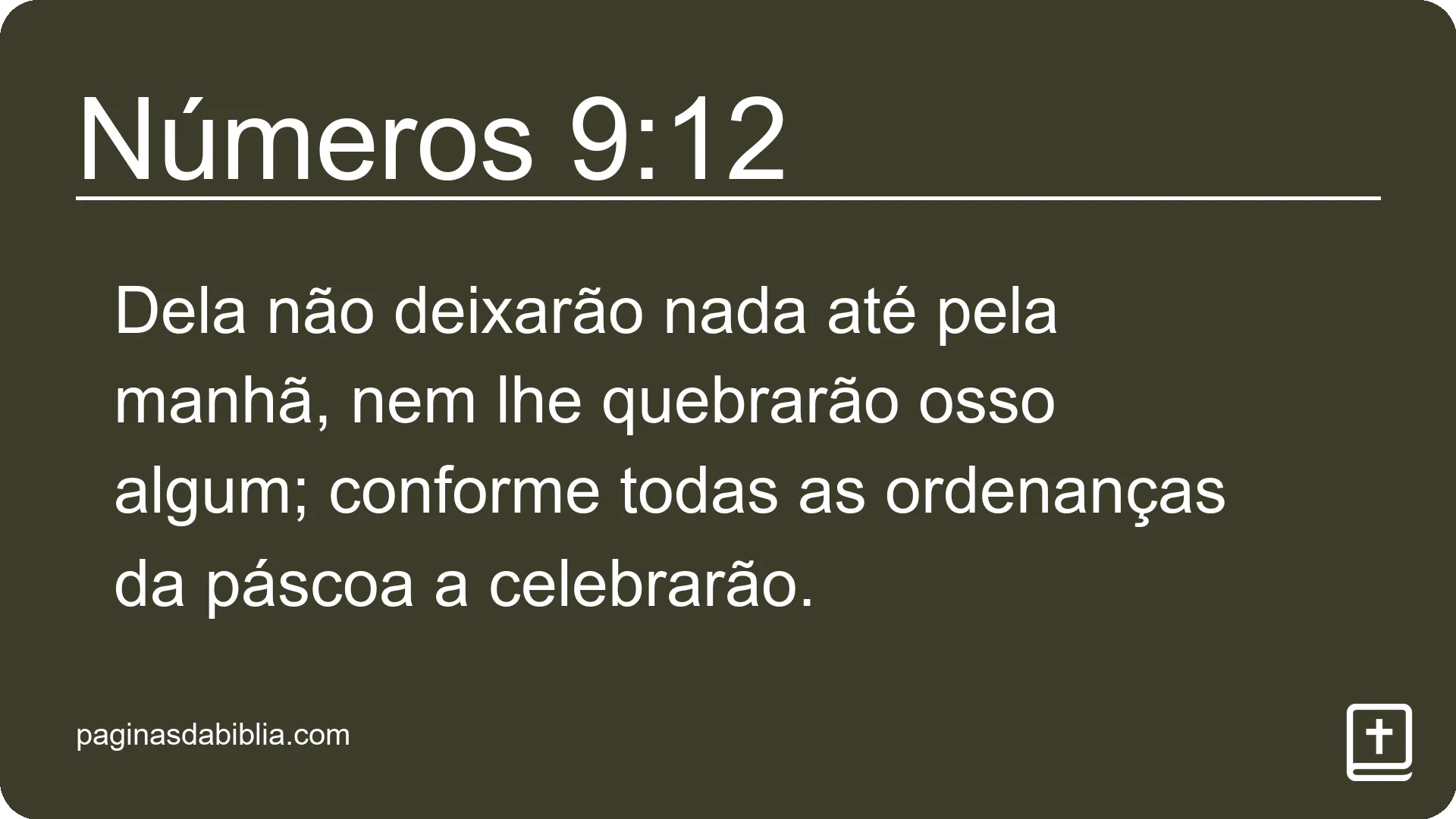 Números 9:12