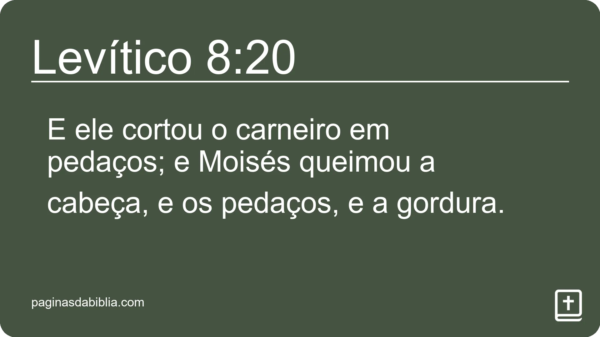 Levítico 8:20