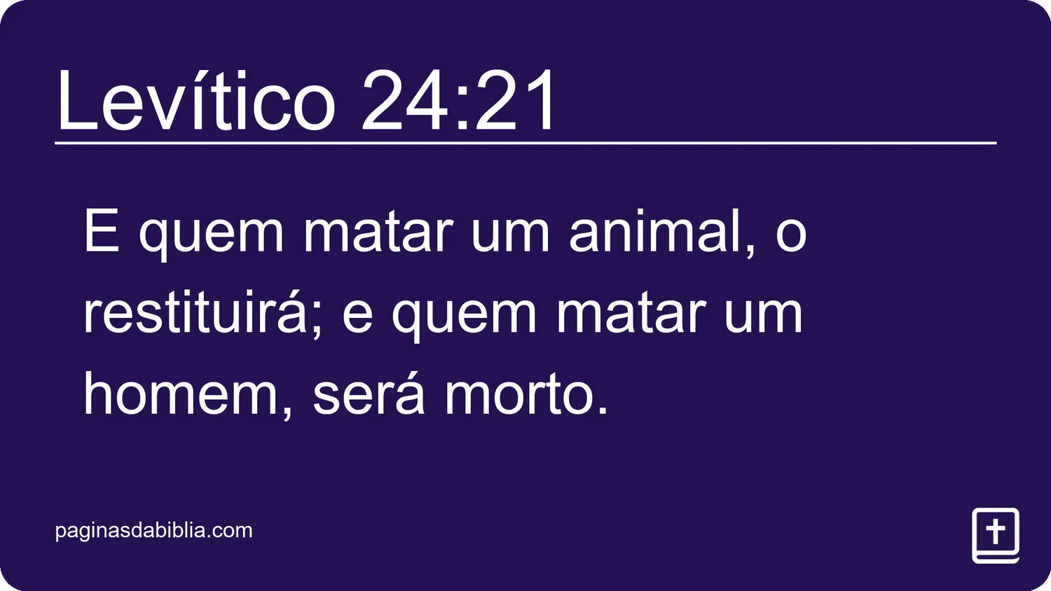 Levítico 24:21