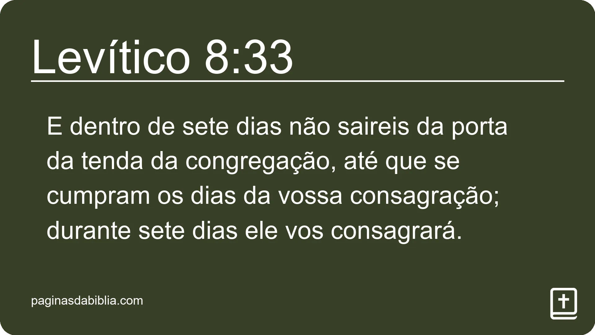 Levítico 8:33