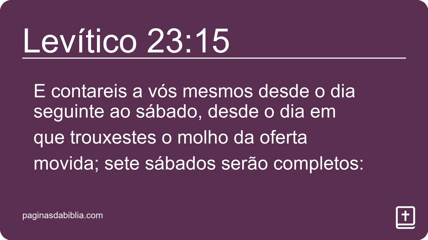 Levítico 23:15