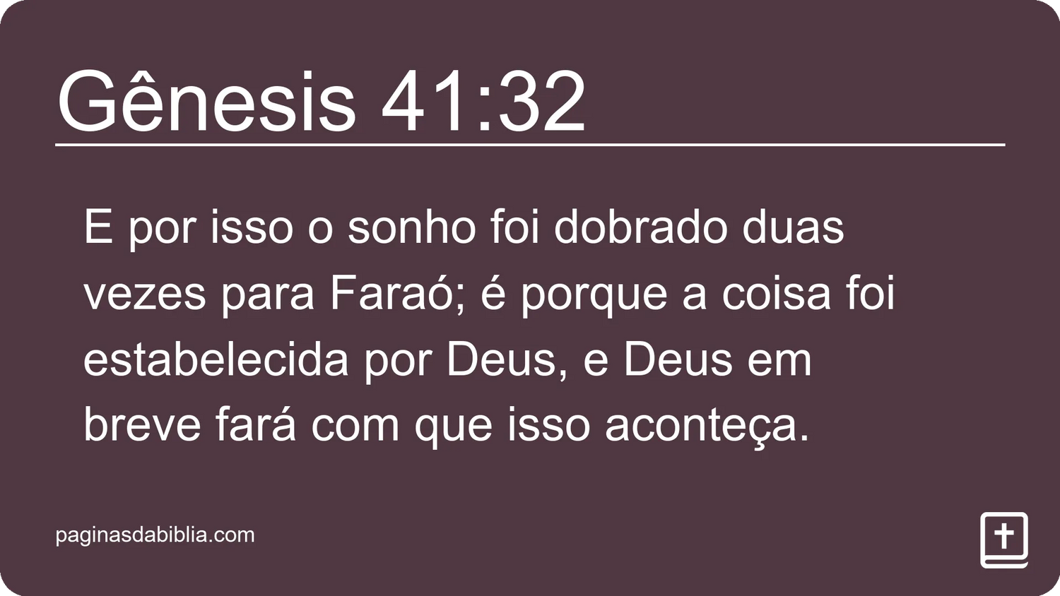 Gênesis 41:32