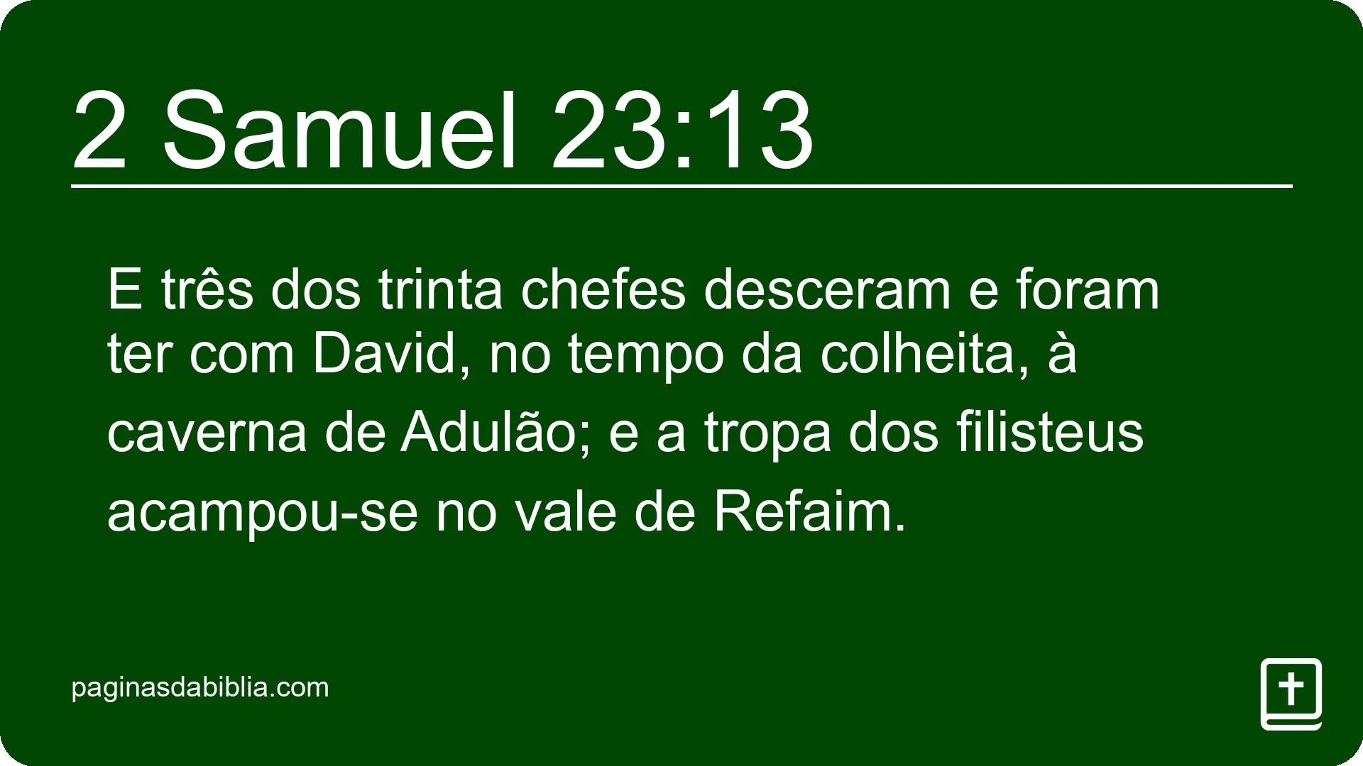 2 Samuel 23:13