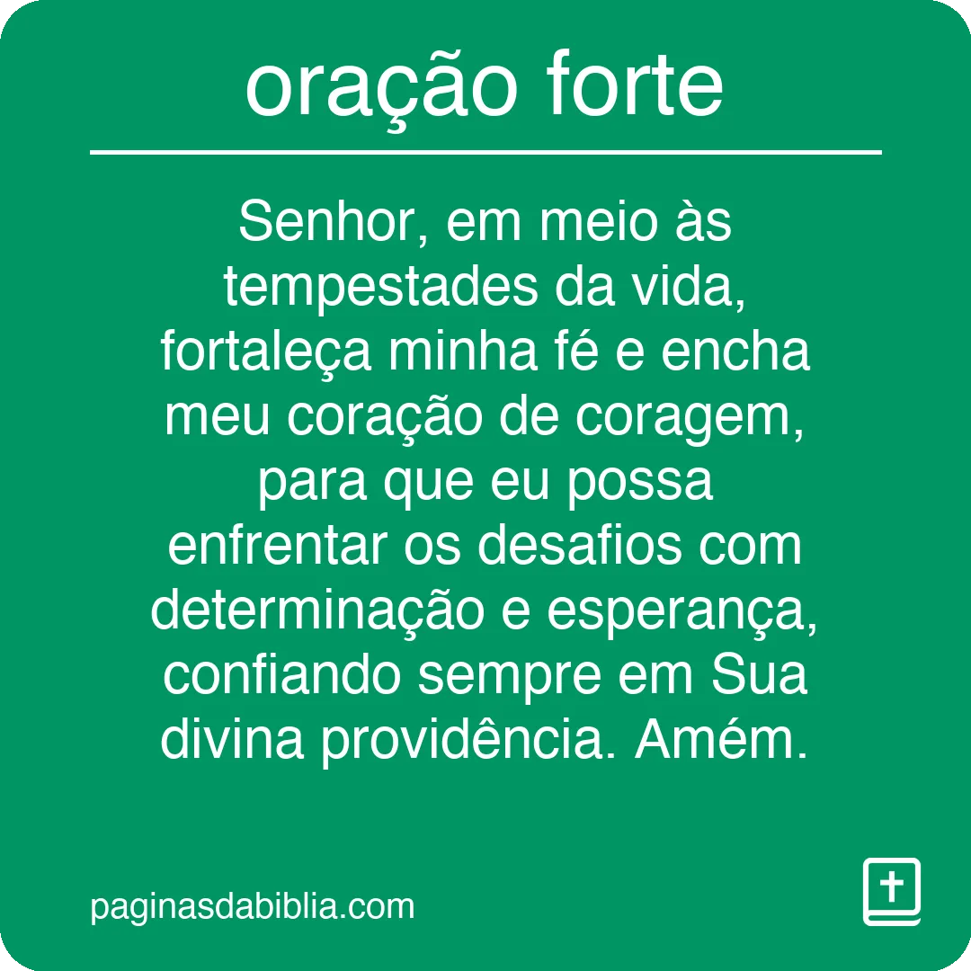 oração forte