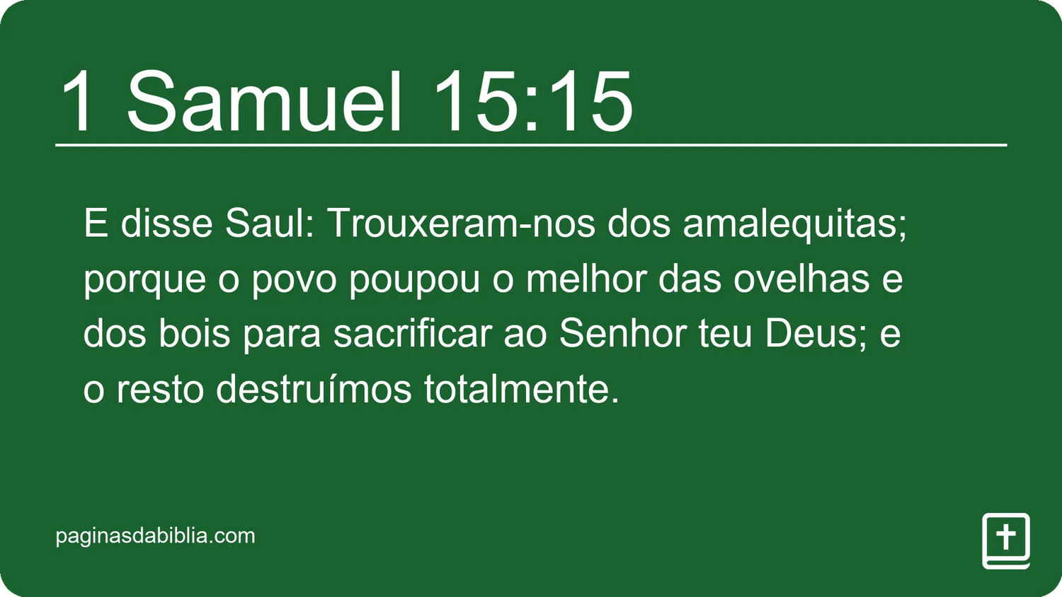 1 Samuel 15:15