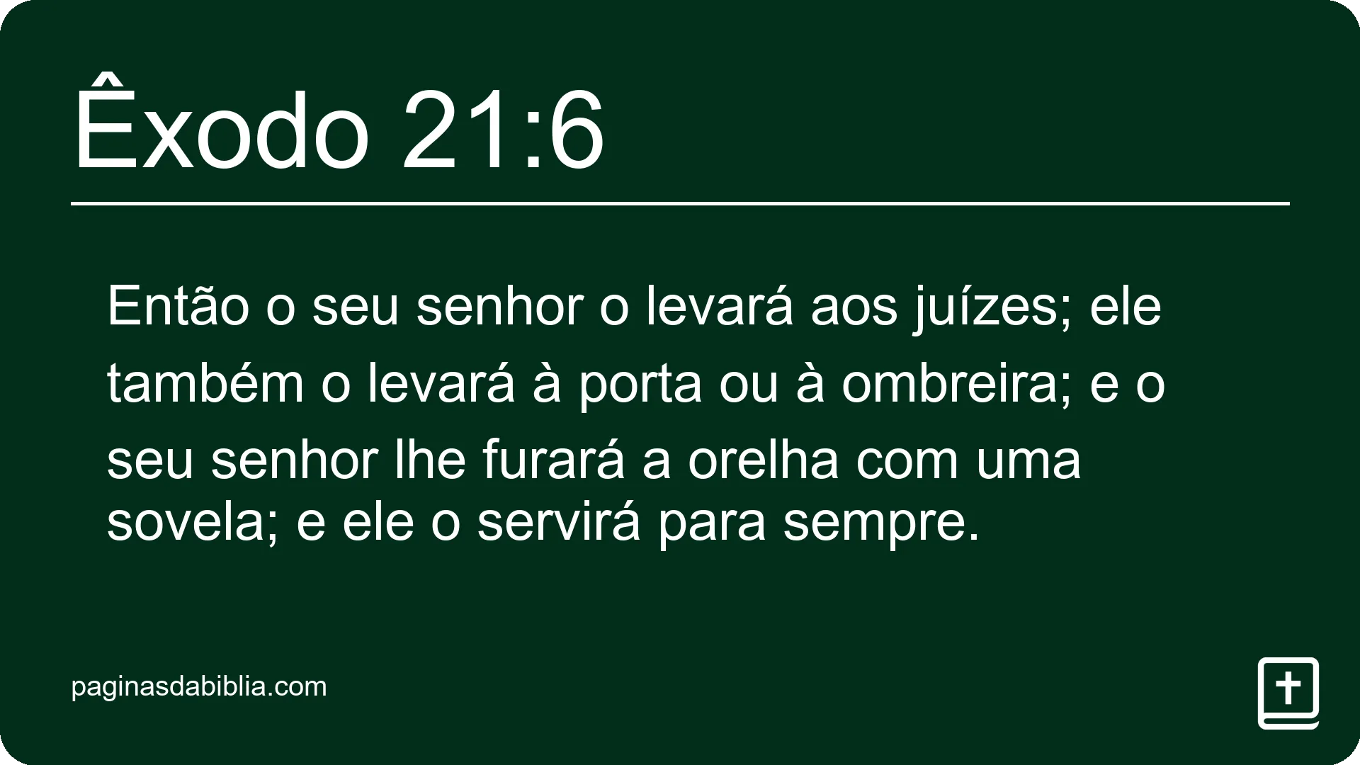 Êxodo 21:6