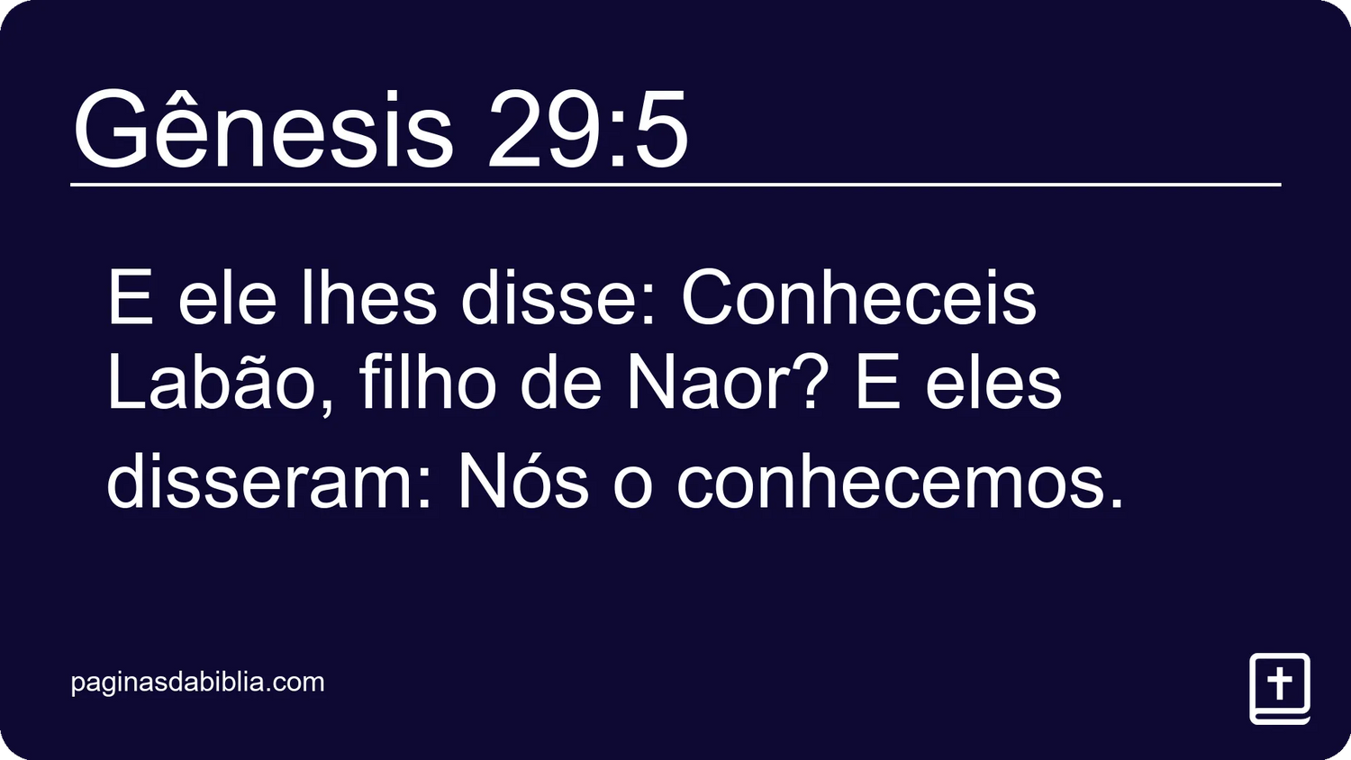 Gênesis 29:5