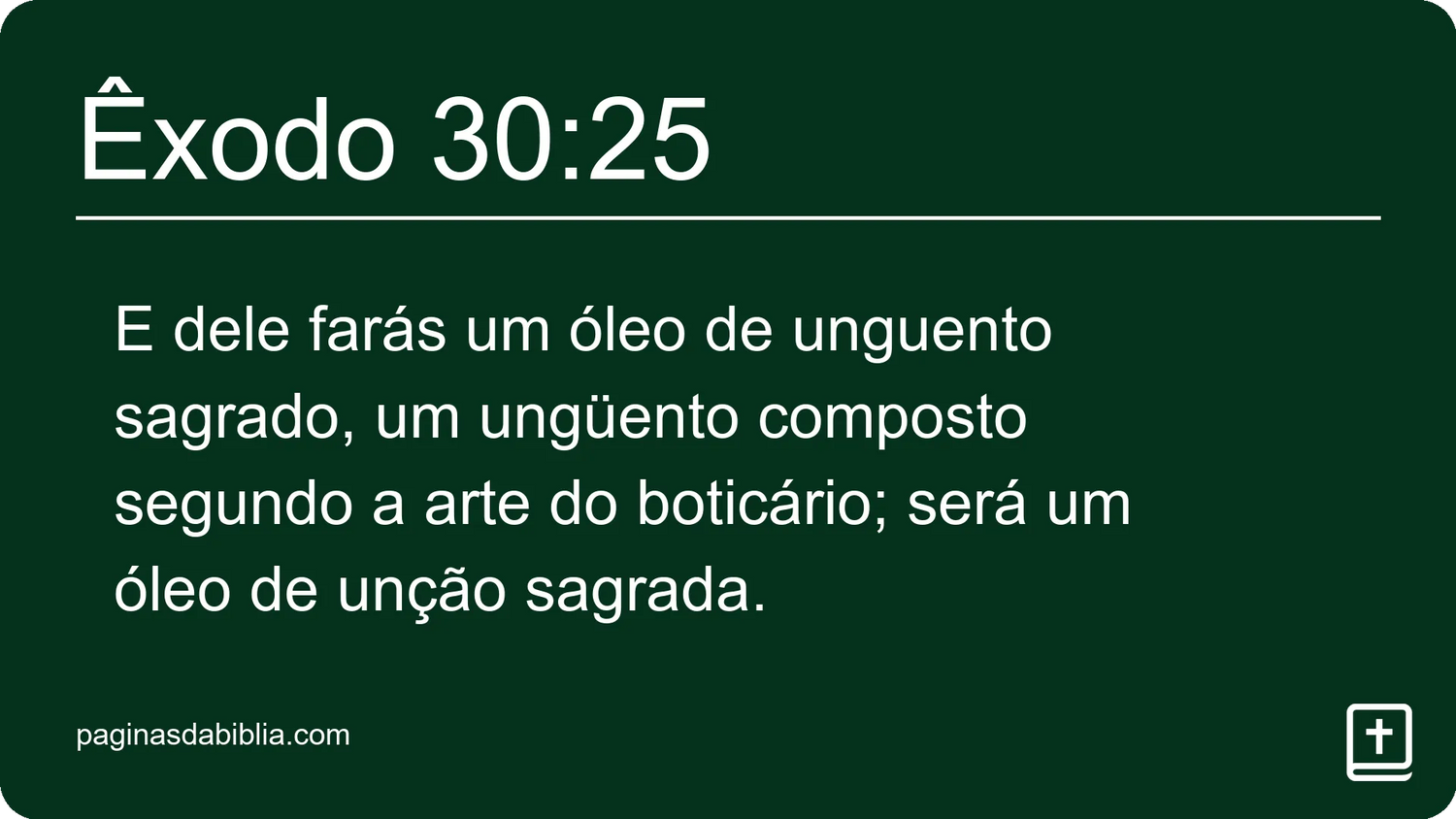 Êxodo 30:25