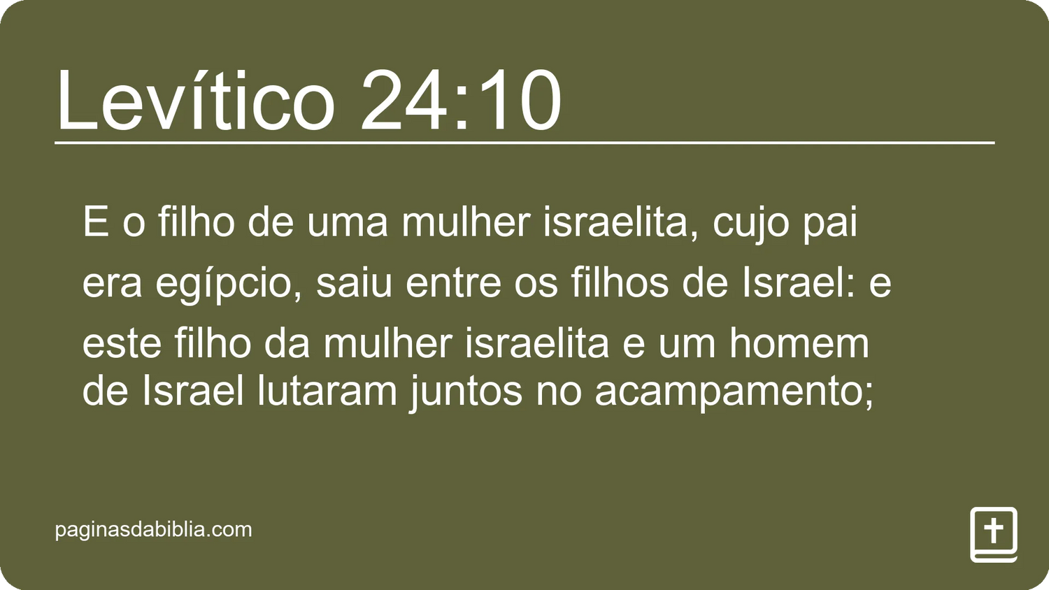 Levítico 24:10