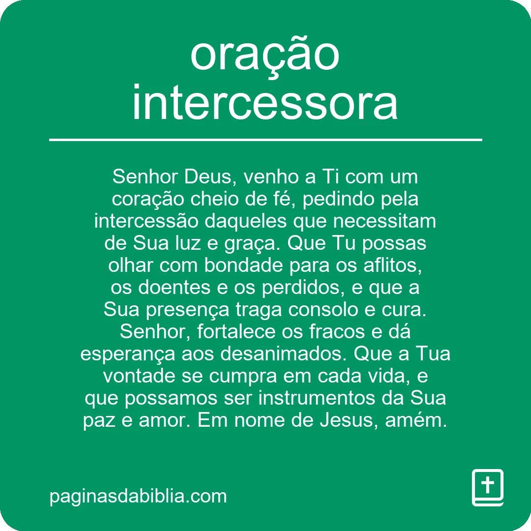 oração intercessora