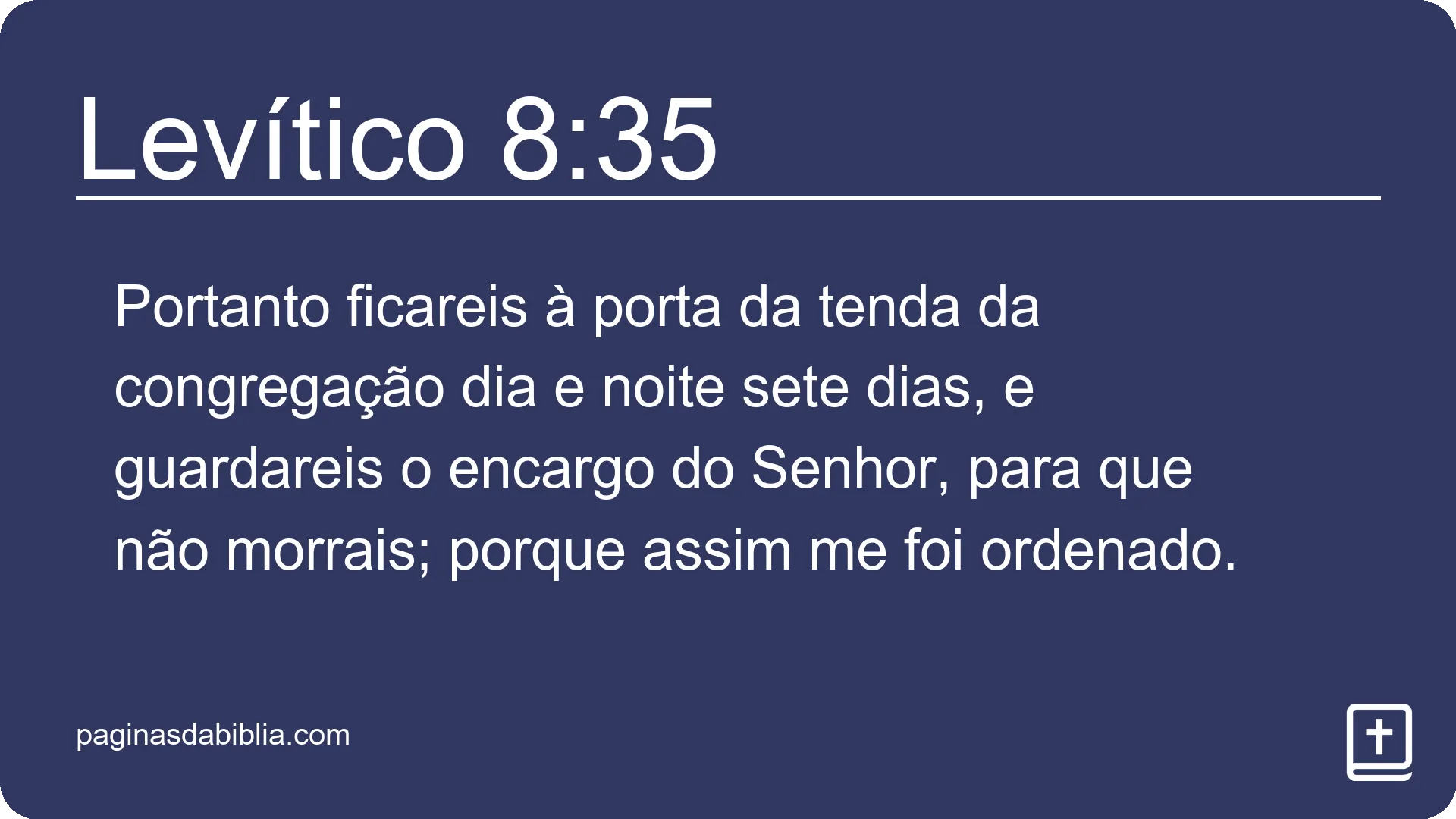 Levítico 8:35