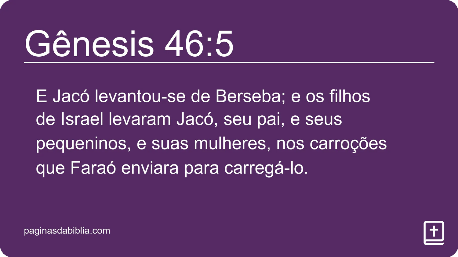 Gênesis 46:5