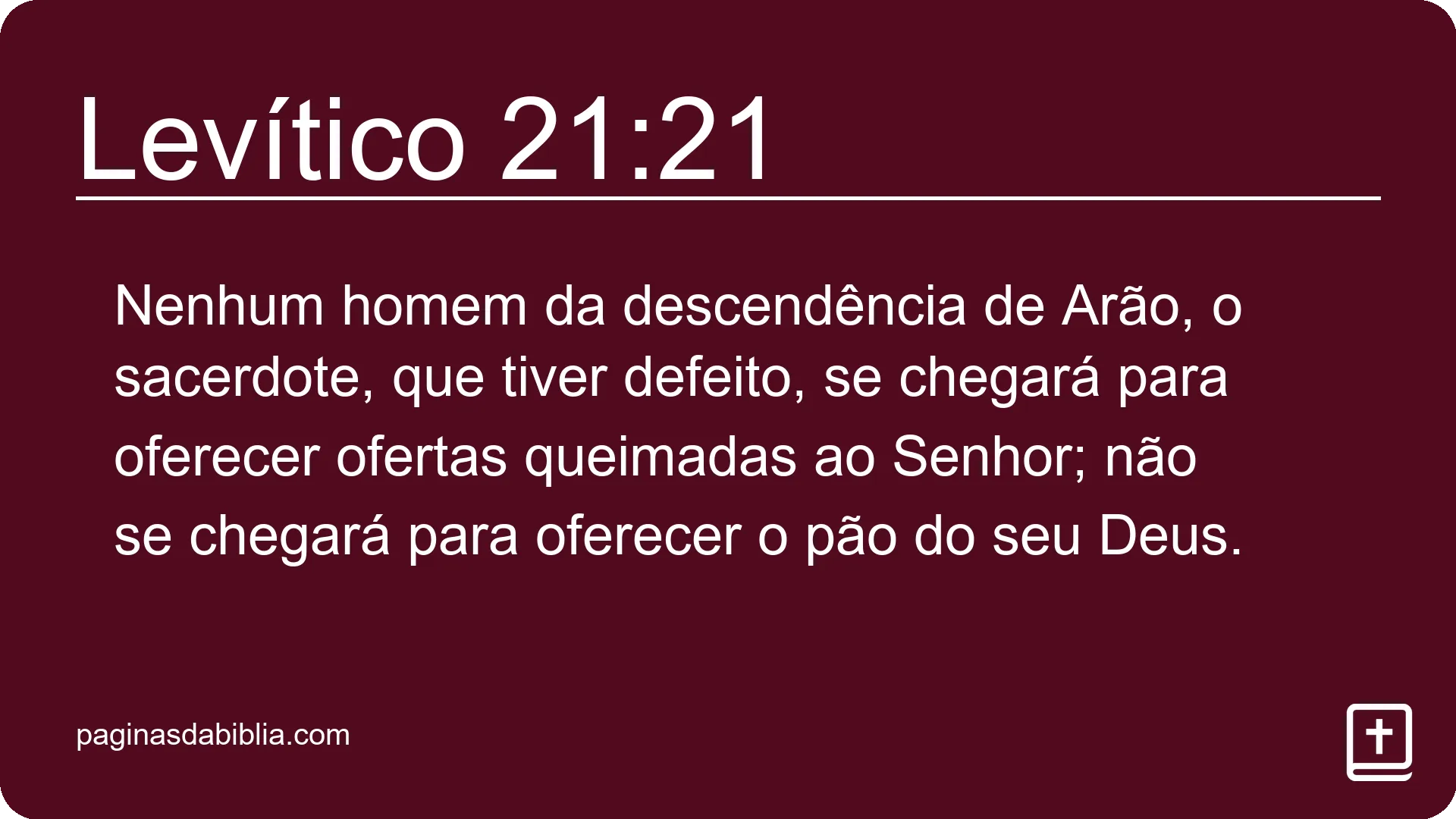 Levítico 21:21