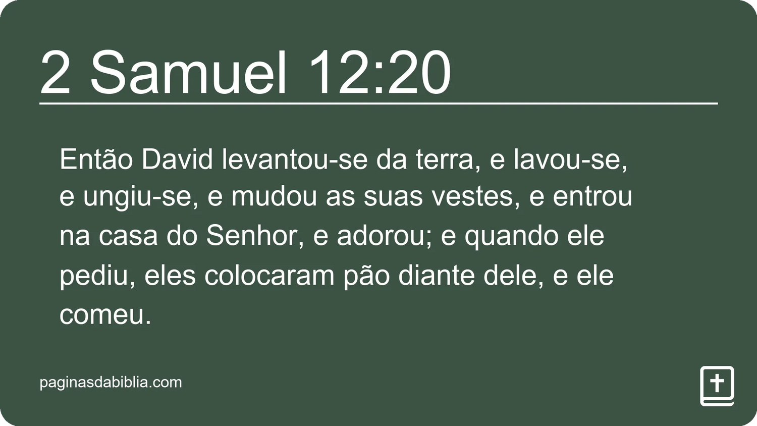 2 Samuel 12:20