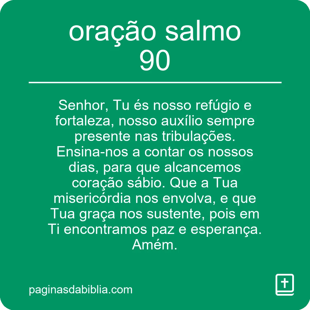 oração salmo 90