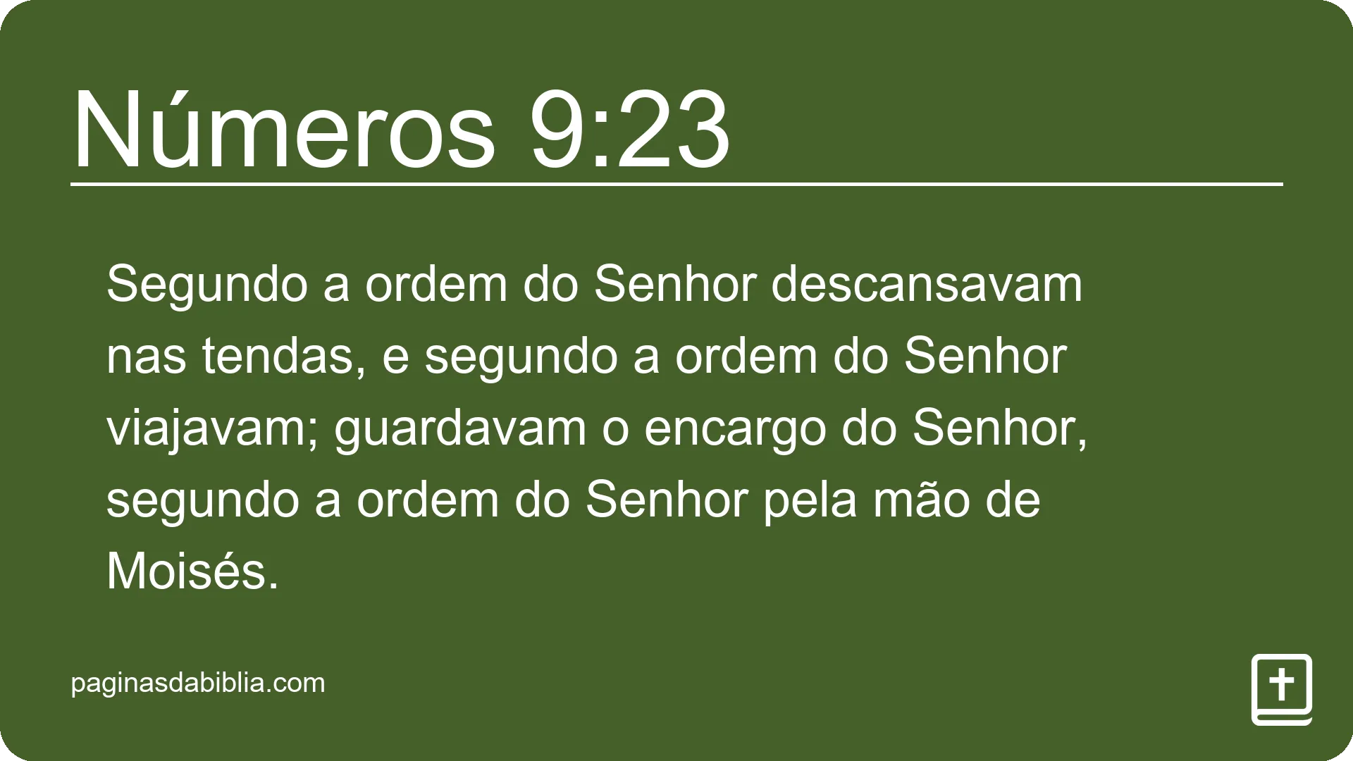 Números 9:23