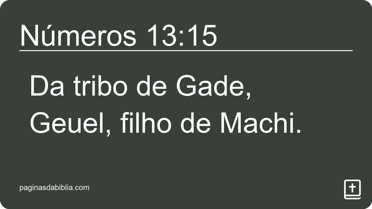 Números 13:15