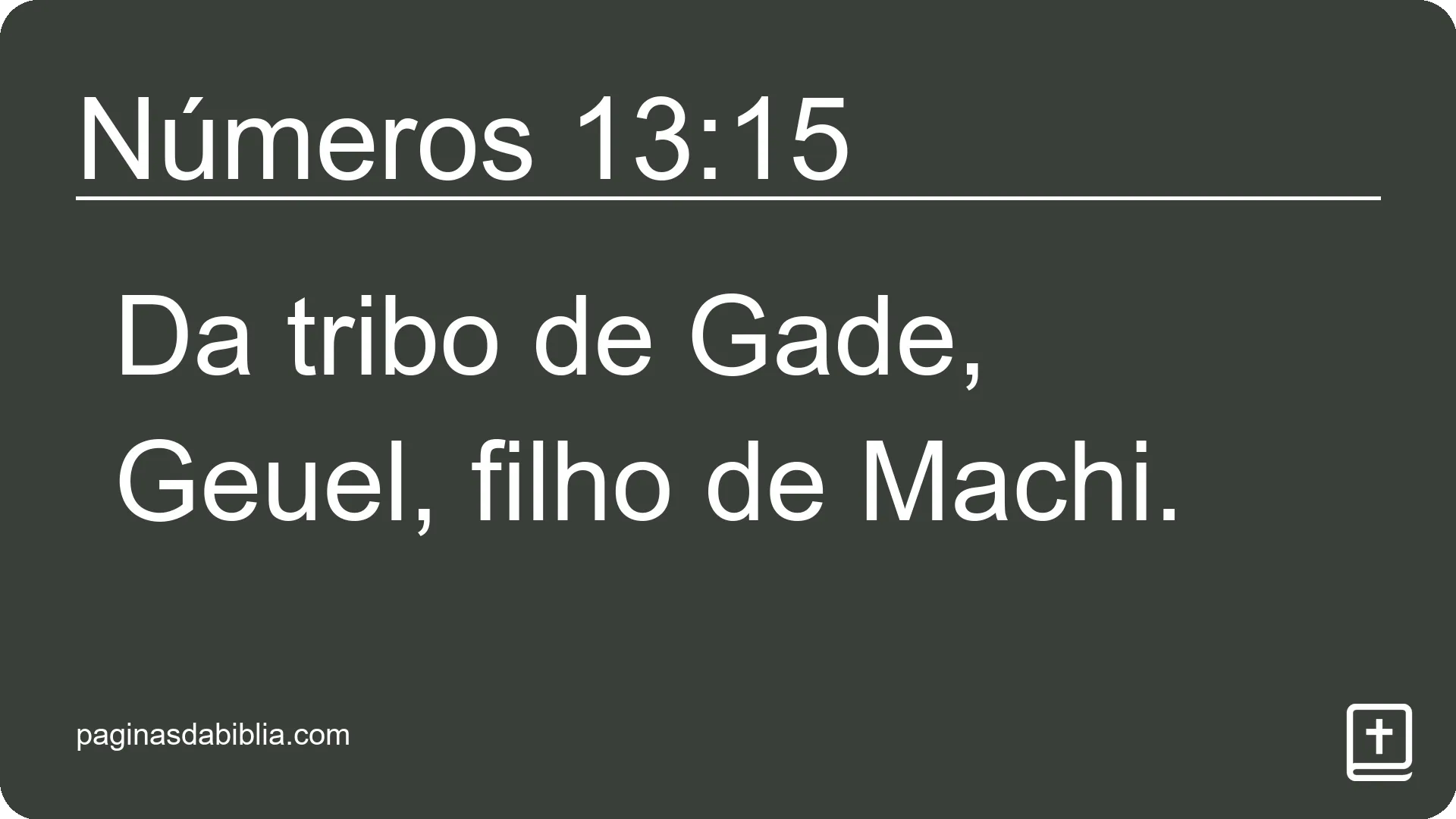 Números 13:15