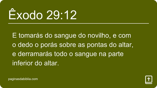 Êxodo 29:12