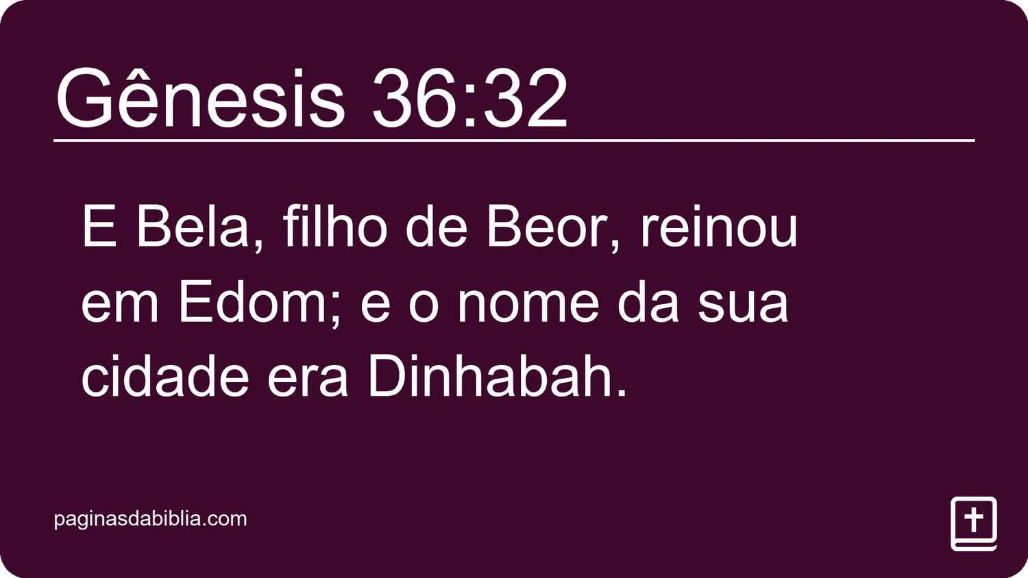 Gênesis 36:32