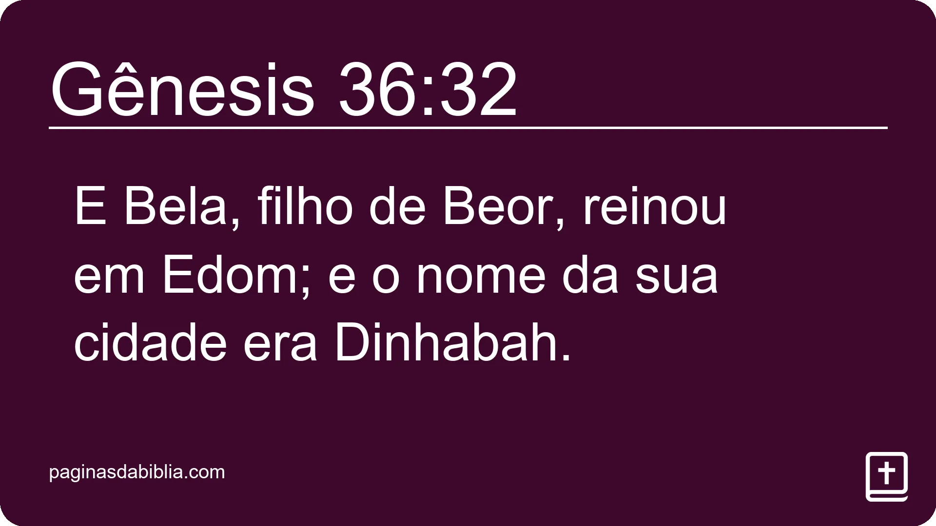 Gênesis 36:32