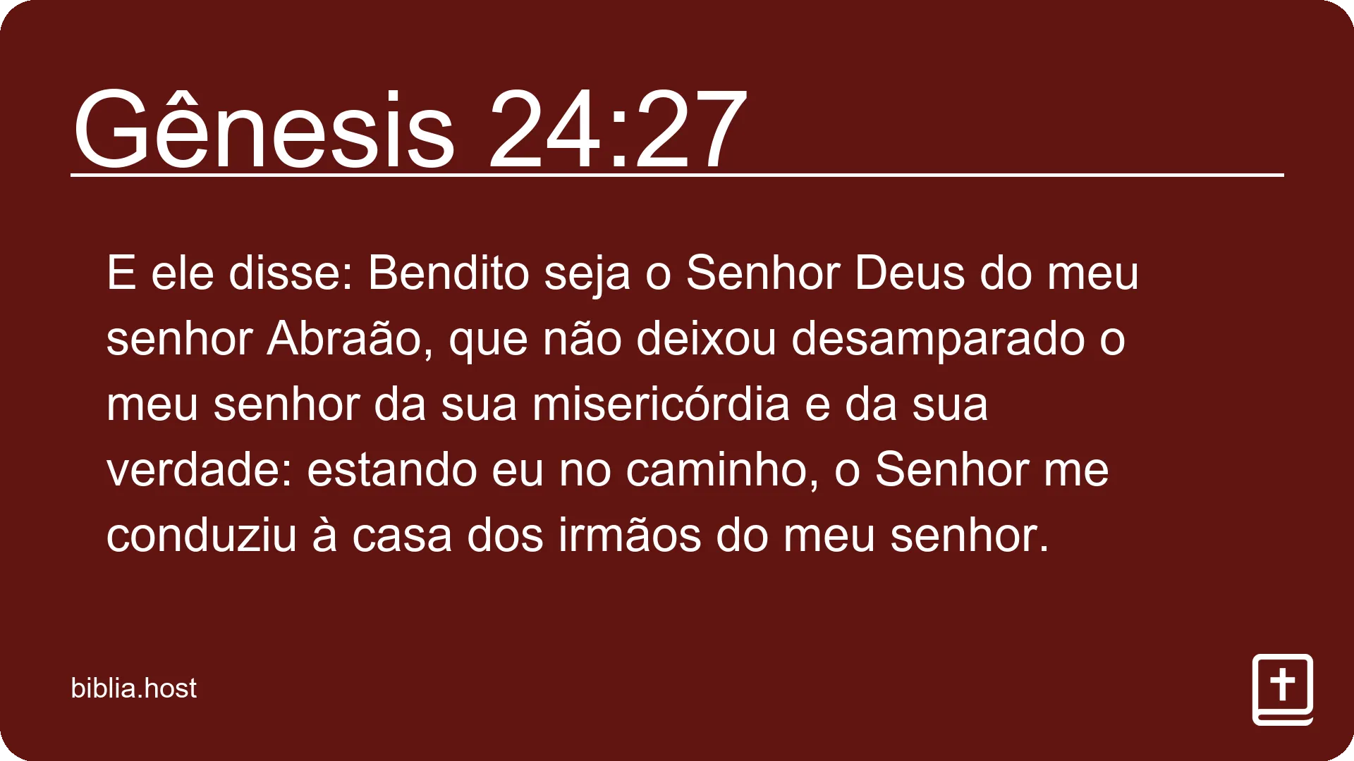 Gênesis 24:27