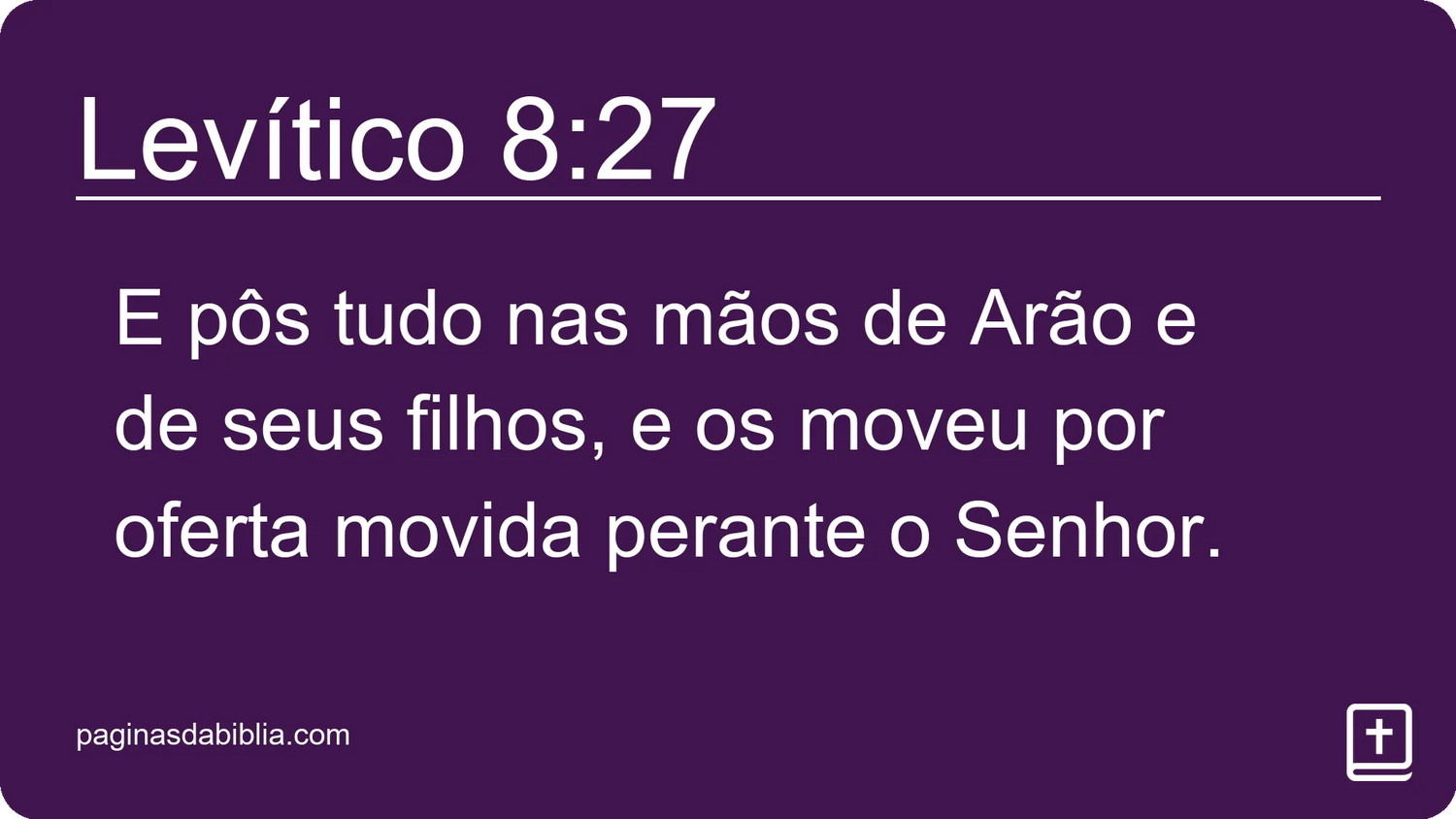 Levítico 8:27