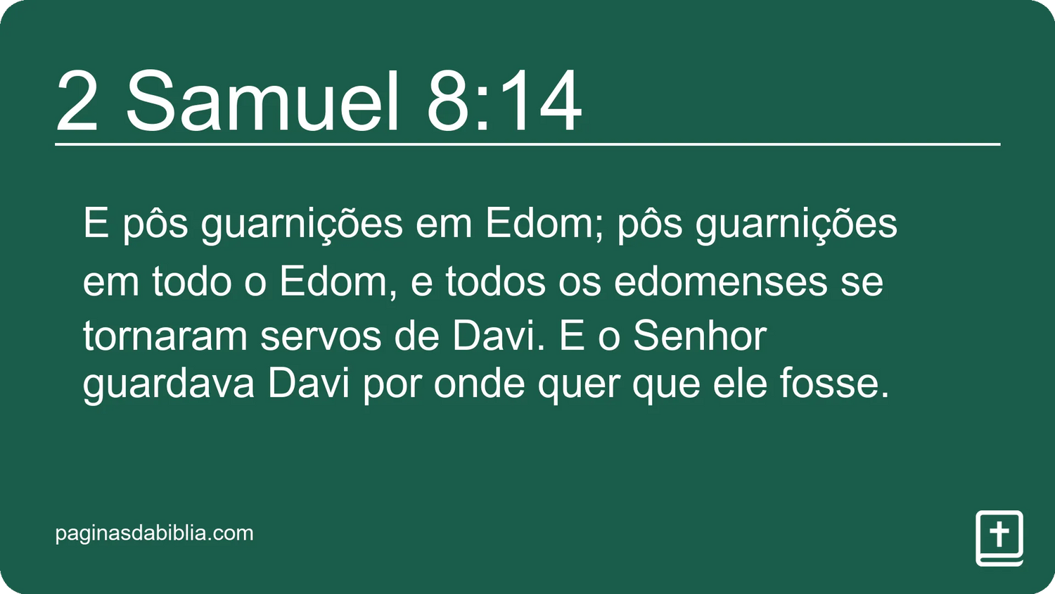 2 Samuel 8:14