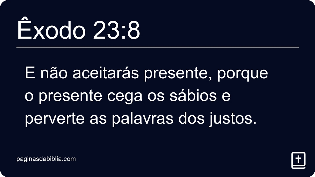 Êxodo 23:8