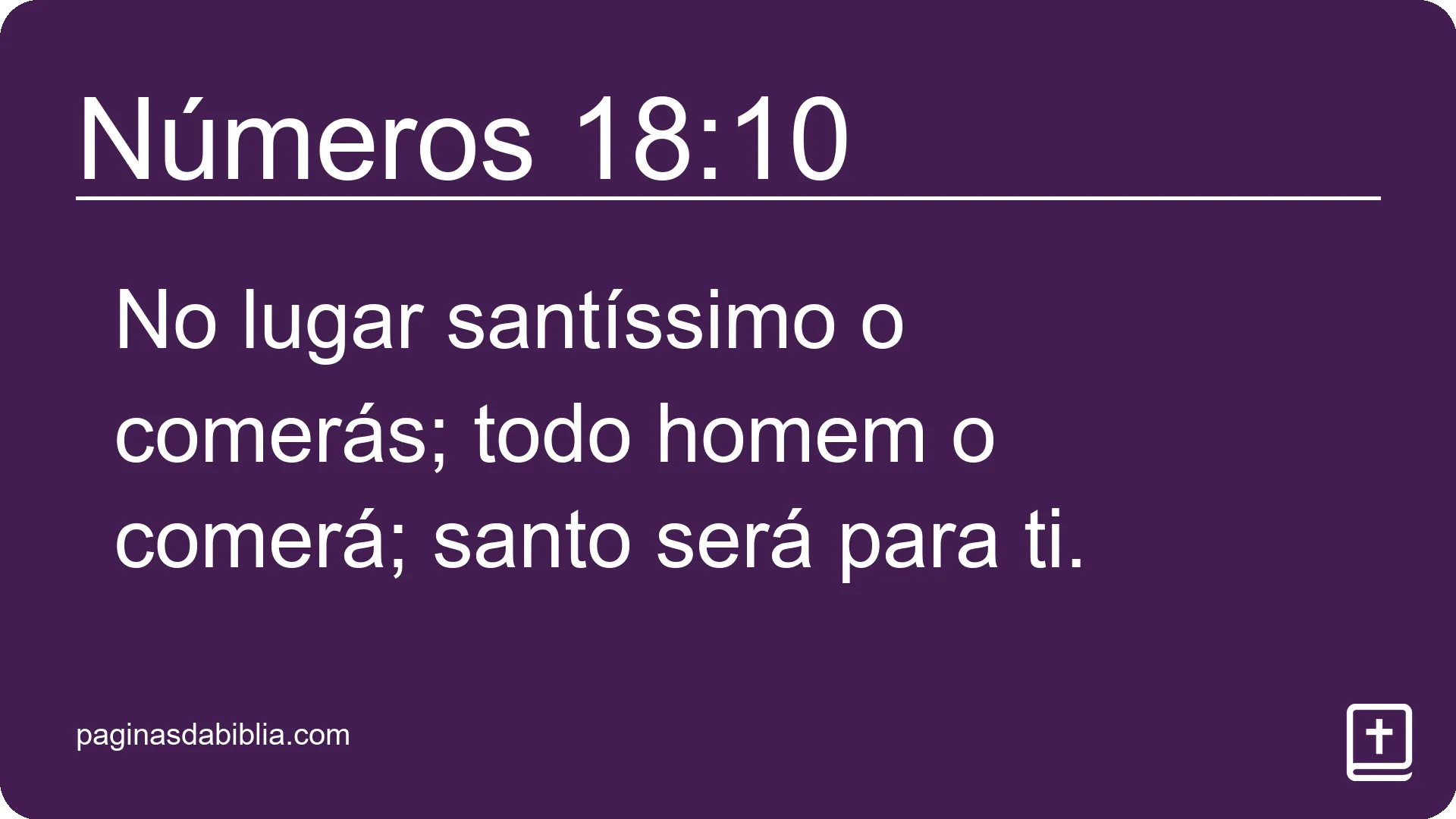 Números 18:10