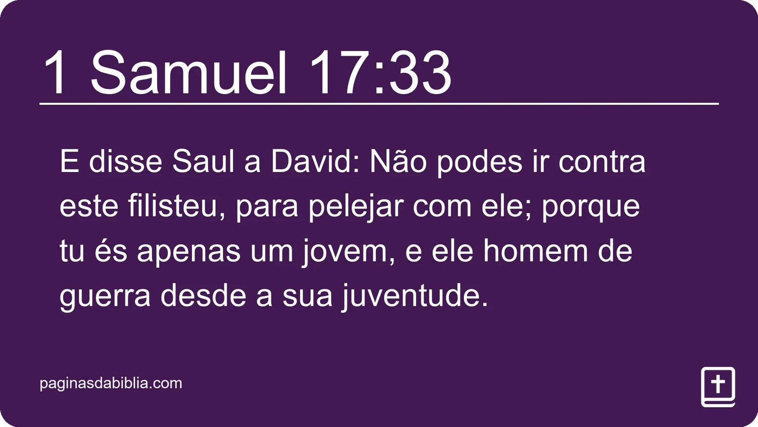 1 Samuel 17:33