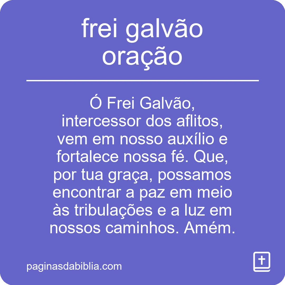 frei galvão oração