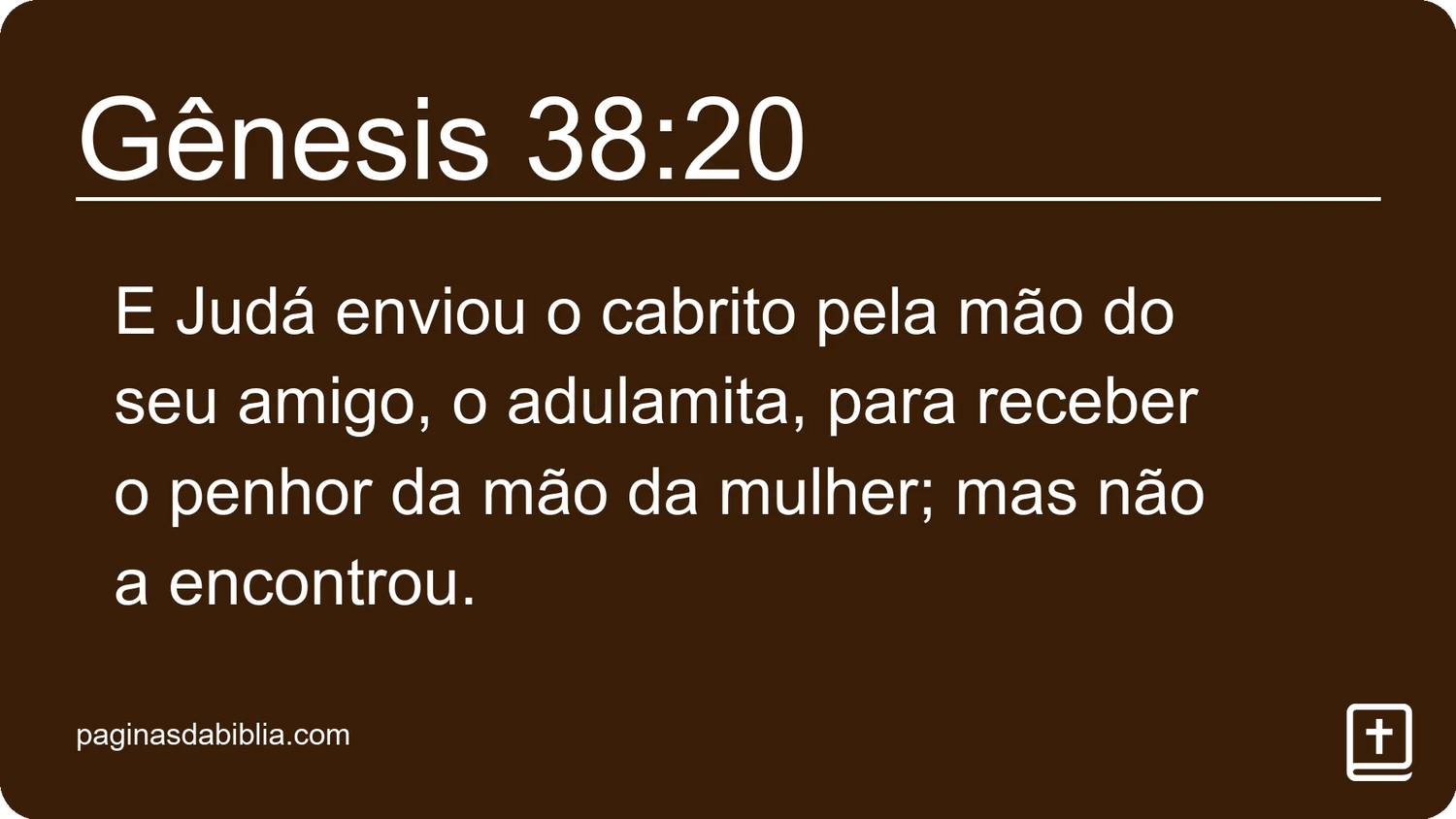 Gênesis 38:20