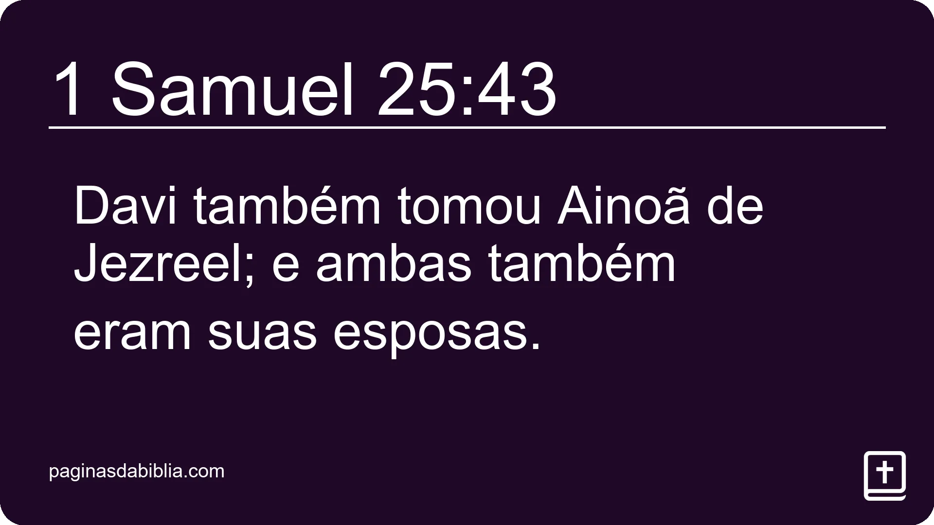 1 Samuel 25:43