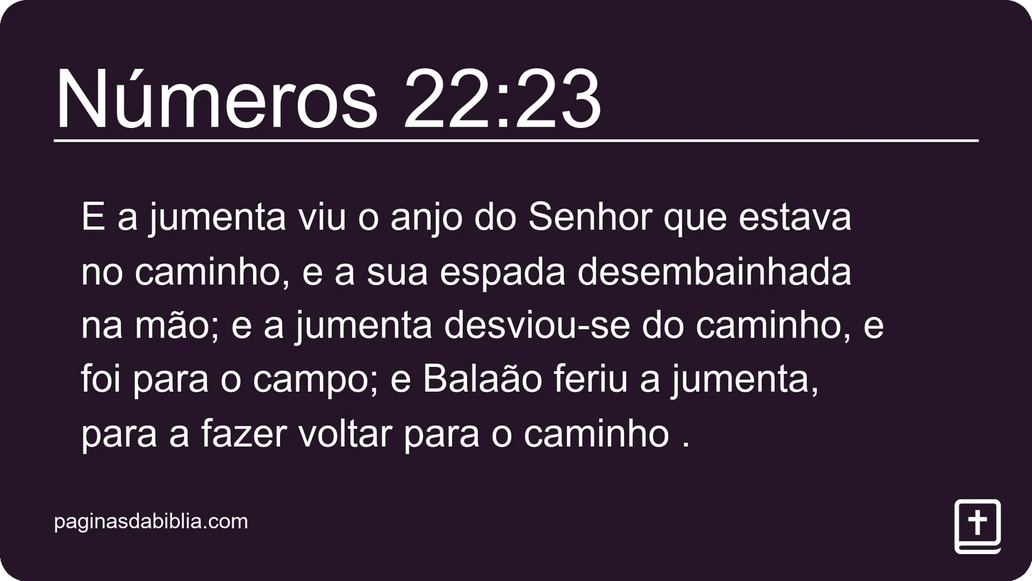 Números 22:23