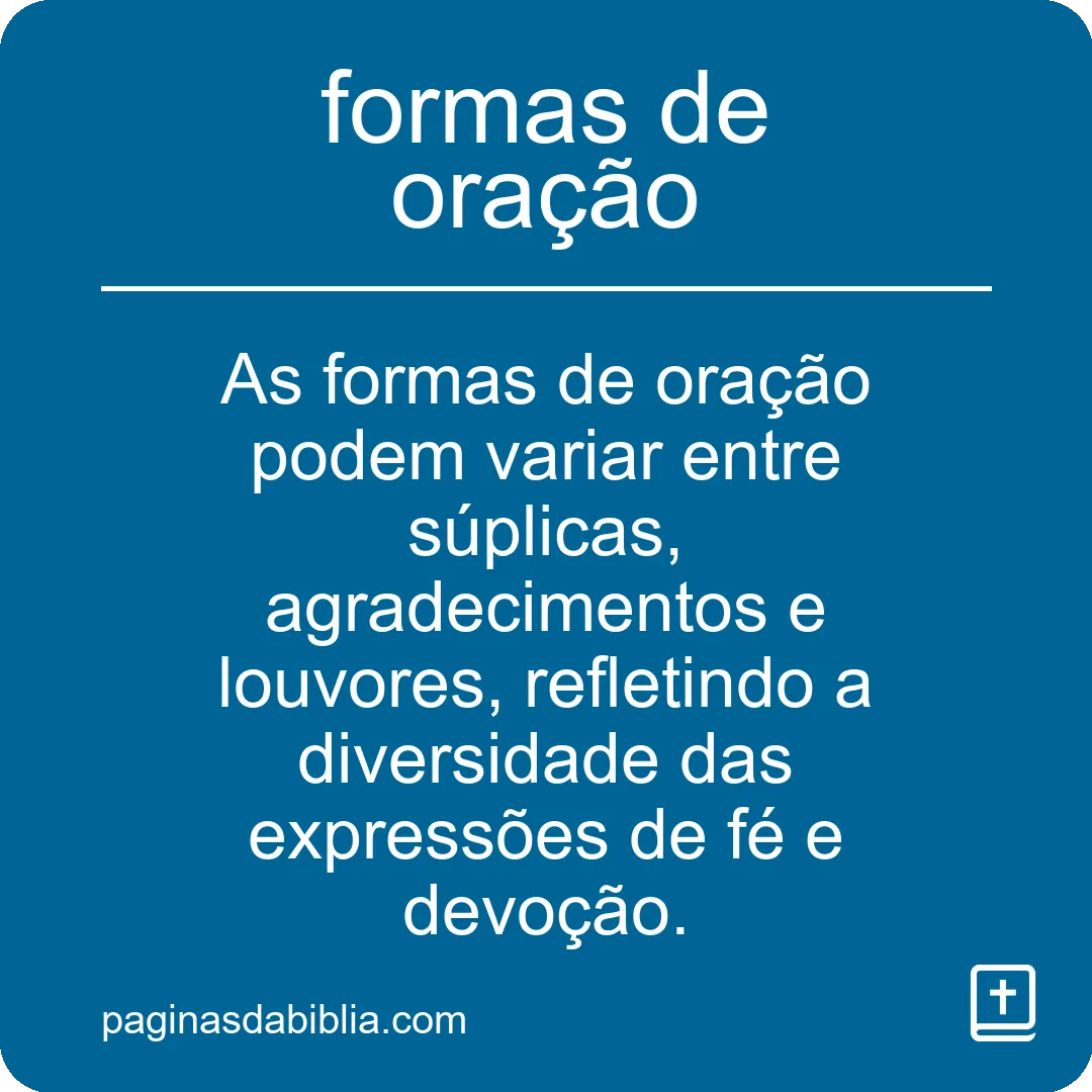 formas de oração