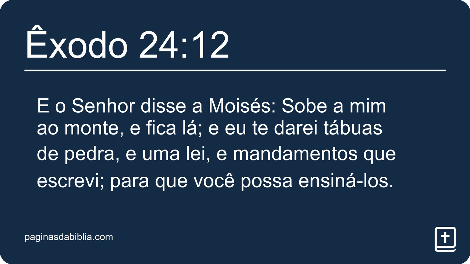 Êxodo 24:12