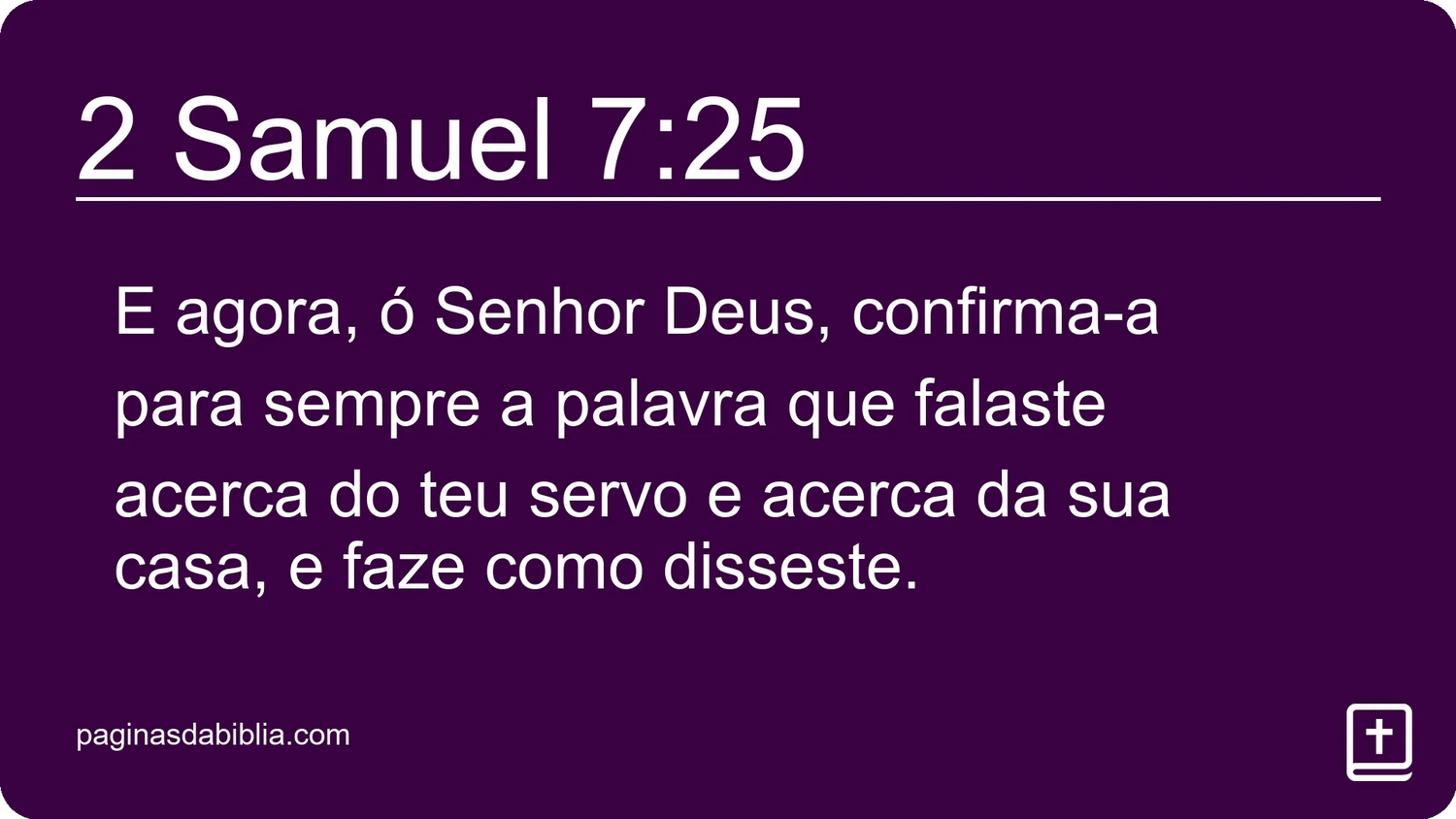 2 Samuel 7:25