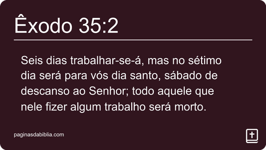 Êxodo 35:2