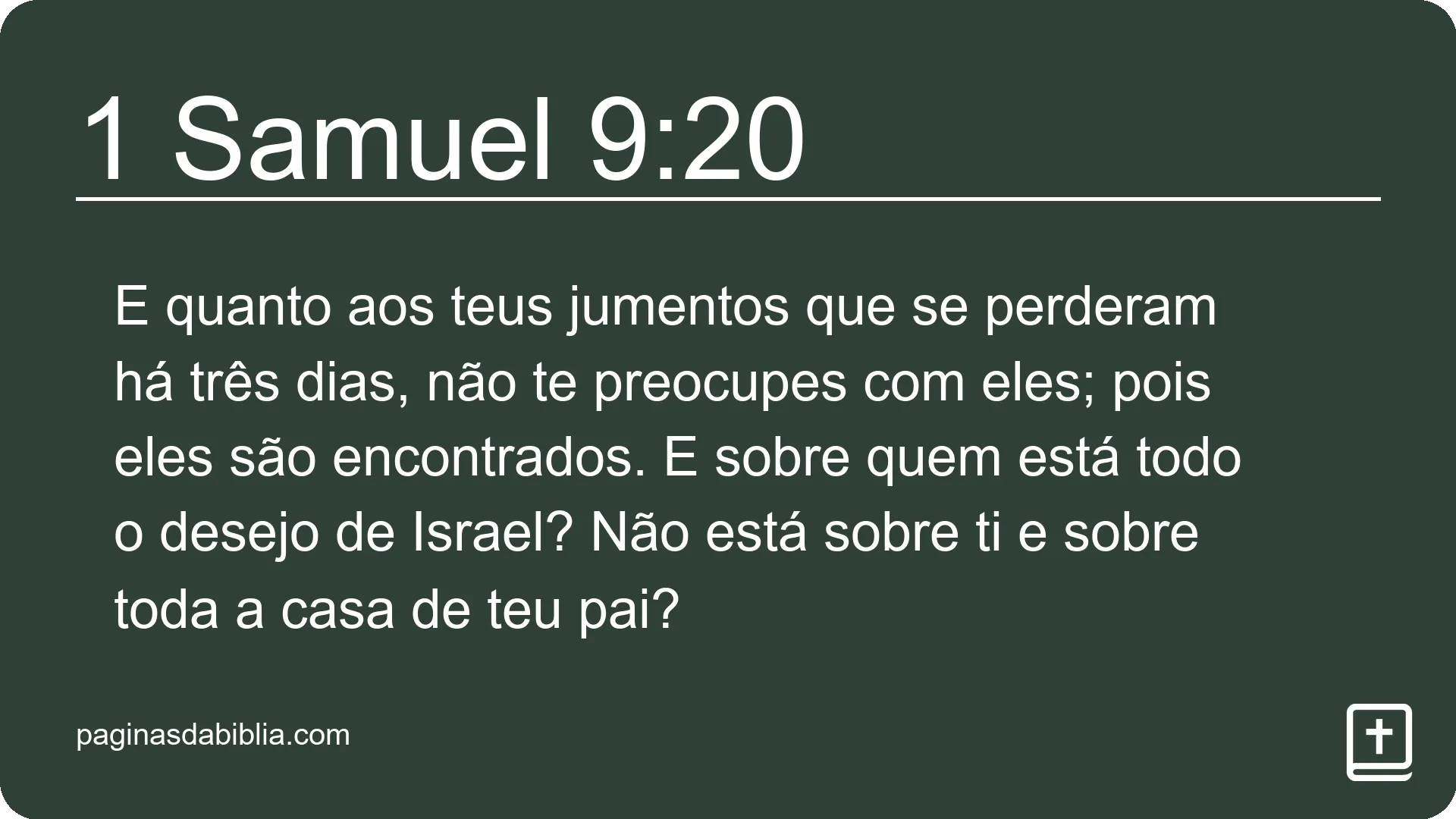 1 Samuel 9:20